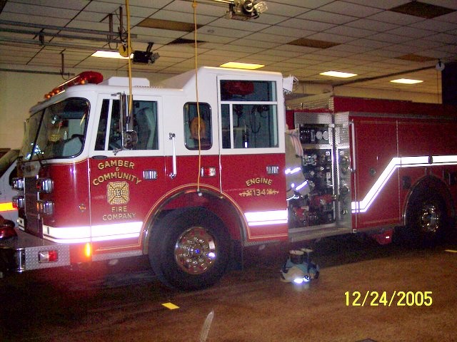 Station 13 (Gamber) covering for Hampstead during a Christmas Eve Fire in Manchester 2005